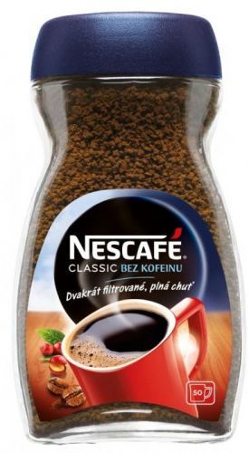Nescafé CLASSIC bez kofeinu rozpustná káva