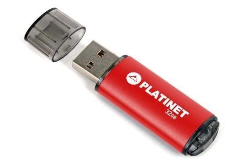 Platinet X-Depo 32GB, USB 2.0 flash disk, červený