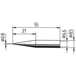 Pájecí hrot Ersa ERSADUR 842 SD LF, dlátový prodloužený, 0,8 mm