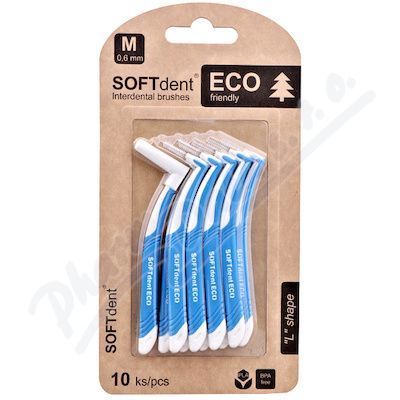 Mezizubní kartáček SOFTdent ECO zahnutý 0.6mm 10ks