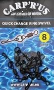 Carp 'R' Us Obratlík s kroužkem Quick change ring swivel vel.8 8ks