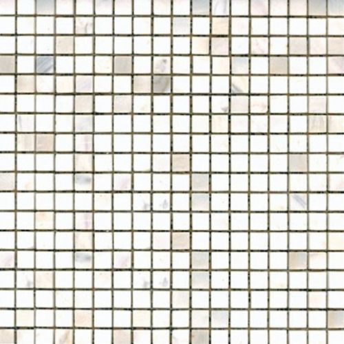Kamenná mozaika 1,5x1,5 cm Premium Mosaic Stone 30,5x30,5 cm bílá leštěná STMOS15WHP