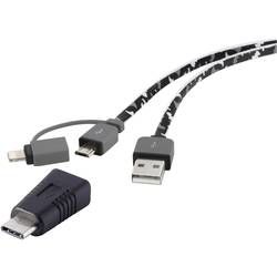 USB 2.0 kabel Renkforce RF-4263363, 0.20 m, maskáčová