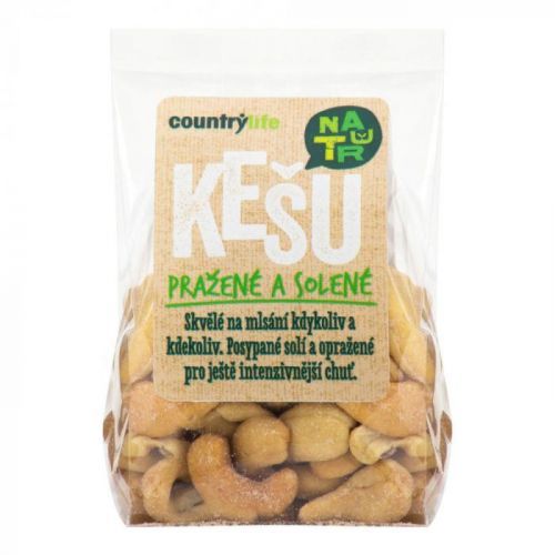 Country Life Kešu ořechy pražené solené 100 g