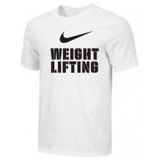 Nike Pánské tričko Weightlifting Big Swoosh - Bílé 637586-100