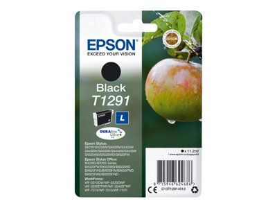 Epson T1291 - Velikost L - černá - originál - blistr s RF alarmem - inkoustová cartridge - pro Stylus SX230, SX235, SX430, SX438; WorkForce WF-3010, 3520, 3530, 3540, 7015, 7515, 7525