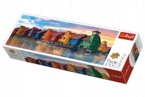 Puzzle Groningen Holandsko panorama 1000 dílků 97x34cm v krabici 40x13x7cm