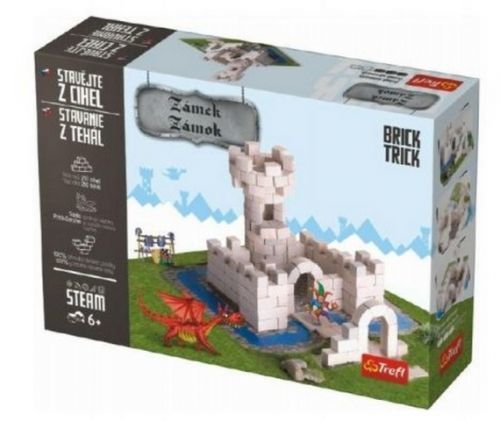 Stavějte z cihel Zámek stavebnice Brick Trick v krabici 32x23x7cm