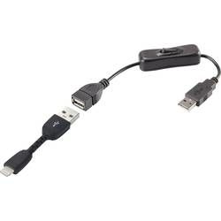 IPad/iPhone/iPod datový kabel/nabíjecí kabel Renkforce RF-3346622, 0.30 m, černá