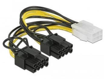 Delock PCI Express napájecí kabel 6 pin samice > 2 x 8 pin samec 15 cm