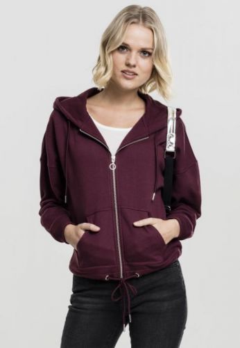 Ladies Kimono Zip Hoody - cherry L