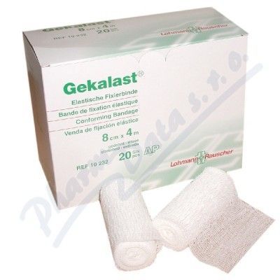 Gekalast OBINADLO ELASTICKÉ FIXAČNÍ GEKALAST 8CMX4M,TKANÝ OKRAJ,20KS