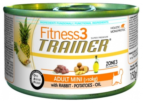 Nova Foods Trainer Fitness3 Adult Mini Rabbit & Potato 150 g