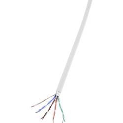 Ethernetový síťový kabel CAT 5e TRU COMPONENTS CAT 5e/CCA, F/UTP, 4 x 2 x 0.14 mm², bílá, 305 m
