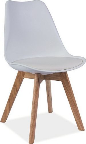 Casarredo Jídelní židle KRIS bílá/buk