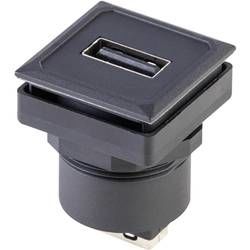 USB vestavný adaptér Schlegel OKJ_USB_AA, zásuvka , černá