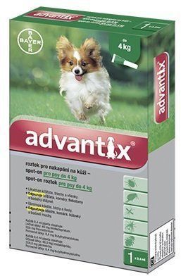 Advantix pro psy spot.on.do 4kg a.u.v.4x0.4ml