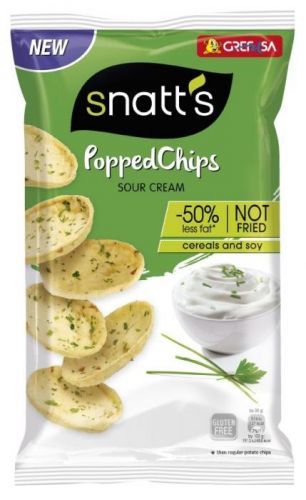 Snatt's Popped Chips – Zakysaná smetana a cibulka
