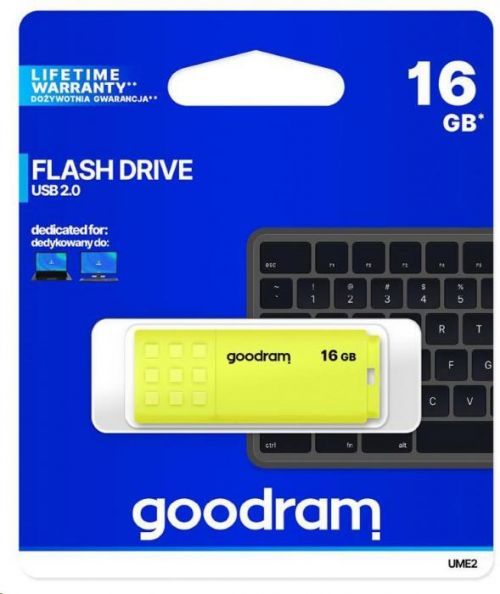 GoodRAM Flash Disk UME2 16GB USB 2.0 žlutá (UME2-0160Y0R11)