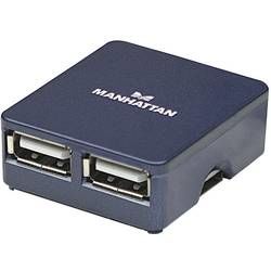 USB 2.0 hub Manhattan Hi-Speed Micro, 4-portový, modrý