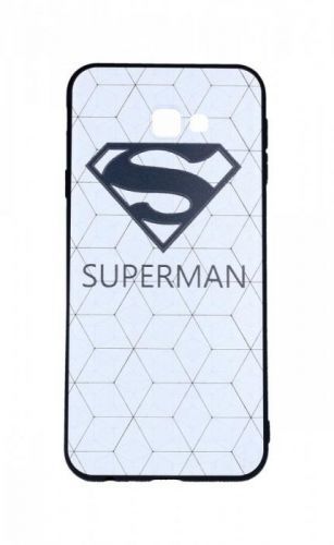 Pouzdro TopQ Samsung J4+ 3D silikon bílý Superman 33753