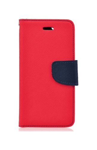 Pouzdro TopQ Huawei Y6 2017 knížkové textilní červené 20008
