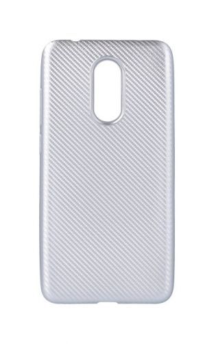 Pouzdro TopQ Carbon Xiaomi Redmi 5 silikon stříbrný 29838
