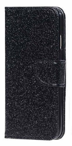 Pouzdro TopQ Huawei Y6 2017 knížkové glitter černé 18953