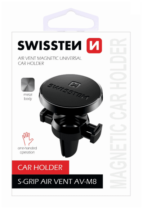 Držák do auta na větrací mřížku Swissten S-Grip M8 černý 33735