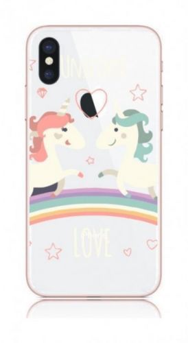 Pouzdro TopQ iPhone X pevné Unicorn Love 21217