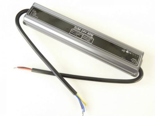 T-LED Trafo pro zapojení LED osvětlení 24V 60W SLIM voděodolné IP67 05619