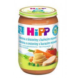 HIPP DĚTSKÉ MENU BIO Zelenina a těstoviny s kuřecím masem 220g