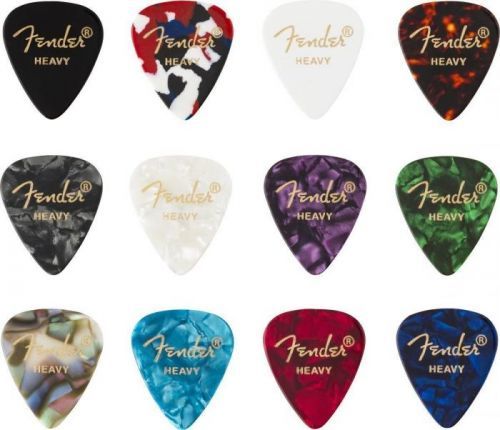 Fender 351 Shape Celluloid Medley Heavy 12 Pack