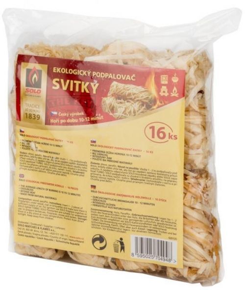 SOLO Svitky ekologický podpalovač 16ks