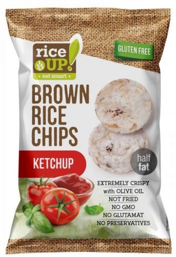 Rice Up Celozrnné rýžové chipsy - s příchutí kečupu