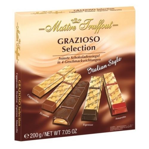 Maitre Truffout Grazioso Selection - Výběr plněných hořkých a mléčných čokolád 2