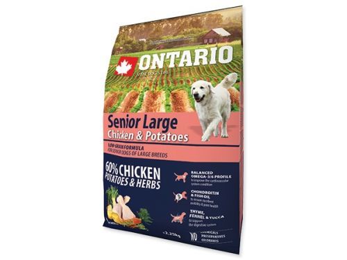 ONTARIO Senior Large Chicken & Potatoes & Herbs 2,25kg