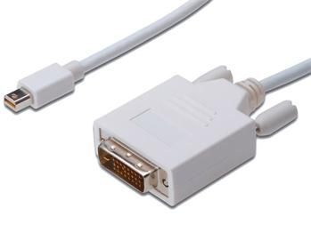 Kabel Digitus minDisplayPort - DVI(24+1), 2m - bílý