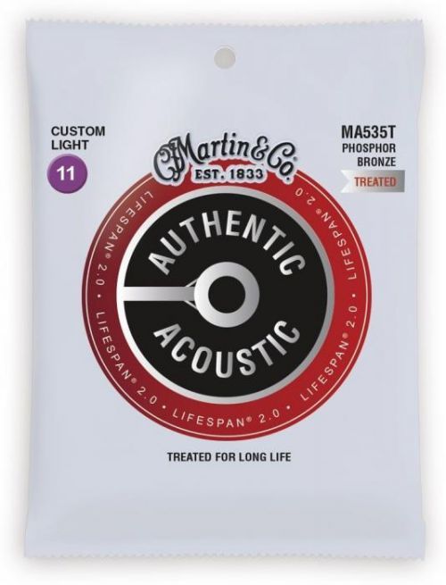 Martin Authentic Lifespan 2.0 92/8 Phosphor Bronze Custom Light