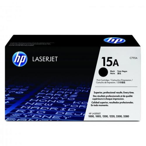 HP originální toner C7115A, black, 2500str., HP 15A, HP LaserJet 1000, 1200, 1200n, 1220, 3300mfp, 3320mfp
