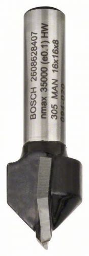 Drážkovací fréza tvaru V - 8 mm, D1 16 mm, L 16 mm, G 45 mm, 90° - 3165140358682 BOSCH