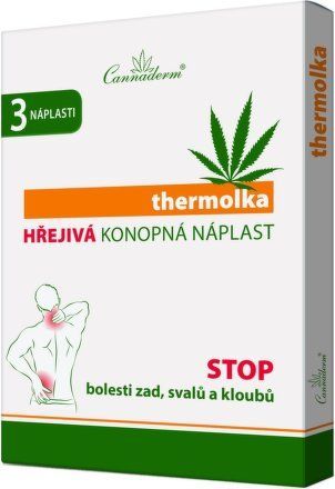 Cannaderm thermolka HŘEJIVÁ KONOPNÁ NÁPLAST 3 ks