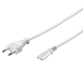 Napájecí kabel 2pinový 1m (k el.spotřebičům) bílý