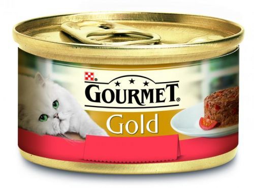 Gourmet Gold cat konz.-Savoury Cake hovězí,rajče 85 g