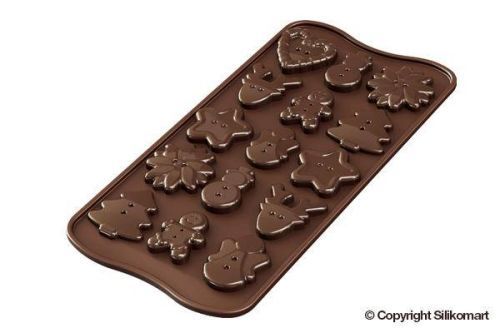 Silikonová forma na čokoládu – vánoční knoflíky - Silikomart
