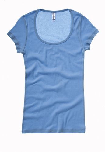 Tričko Bella Sheer Mini Rib - modré