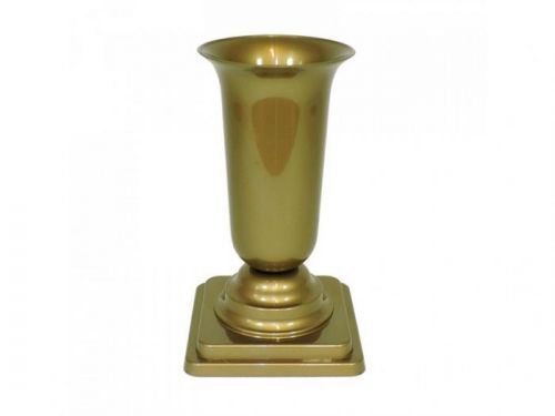 Váza hřbitovní PH zátěžová 27cm zlatá nová