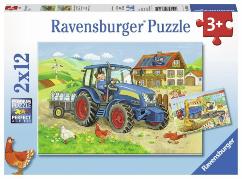 Ravensburger | Puzzle Staveniště a dvůr 2x12 dílků