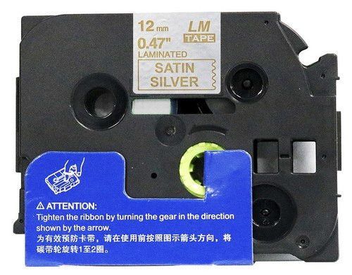 Kompatibilní páska s Brother TZ-MQ934/TZe-MQ934, 12mm x 5m, bílý tisk /světle stříbrný pod