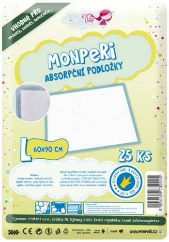 MonPeri Jednorázové absorpční podložky L 90x60cm 25ks